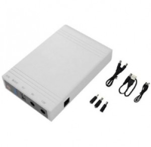 Max power mini DC UPS for router/camera/fingerprint device 12/9/5V 8000 mah white