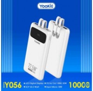 Yookie fast Power Bank 22.5W with led display YO56 10000 MAH White