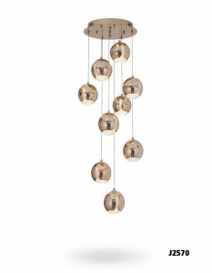 نازلة خماسي ليد متغير لون كروم  J2570-5