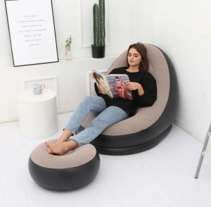 كرسي نفخ مع مسند للقدمين senyoubao Inflatable Sofa Single Size