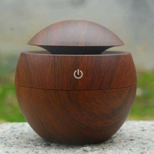 مبخرة خشبية كروية مع اضاءة
