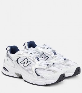 بوط رياضي رجالي قماش مشبك لون أبيض New balance