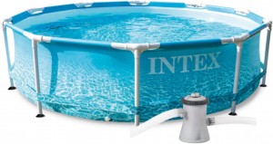 مسبح انتكس دائري باطار معدني مع مضخة BEACHSIDE METAL FRAMETM POOL SET INTEX 28208